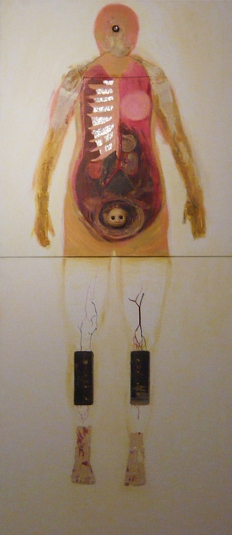 From the cycle Cyborgs, 2009, mixed media, 100x210cm