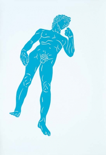 Dave, 2010, linocut, hand-made paper, 77 x 53 cm