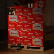 merry goes round ‚n‘ round ‚n‘ round, installation (palette of Czechvar beer), The Granary, Klenová