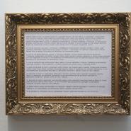 Arch of Triumph (machine-typed text, frame), 2009