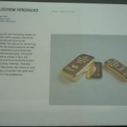 Look what you made me do, 2009 (e-mails, invoice, catalogue, postcard, gold bar)