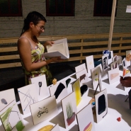 Sonia's Barter Trade, 2009, interactive instalation, wooden construction, various number of paintings on paper Sonia's Barter Trade, 2009, interactive instalation, wooden construction, various number of paintings on paper